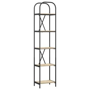vidaXL Estante de libros 5 niveles 40 x 30 x 183 cm Roble Sonoma
