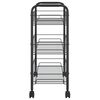 vidaXL Carrito de cocina 3 niveles hierro negro 46x26x64 cm
