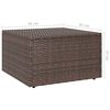 vidaXL Set muebles de jard&iacute;n 4 piezas y cojines rat&aacute;n sint&eacute;tico marr&oacute;n