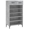 vidaXL Zapatero madera de ingenier&iacute;a gris hormig&oacute;n 60x35x105 cm