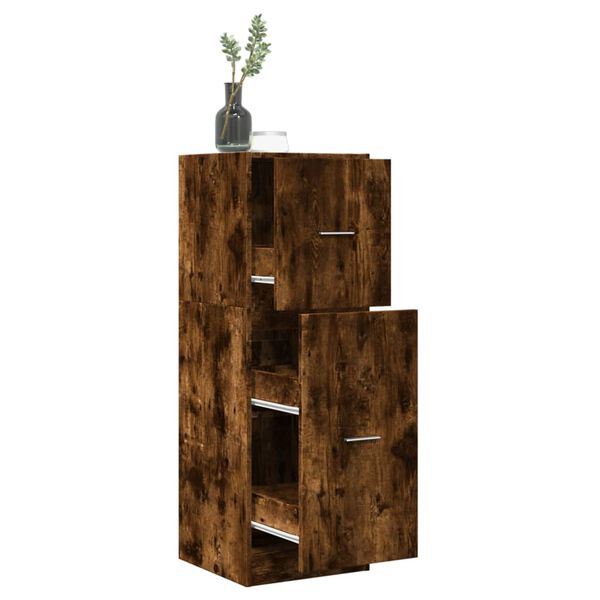 vidaXL Armario botiquín madera ingeniería roble ahumado 40x41x118 cm