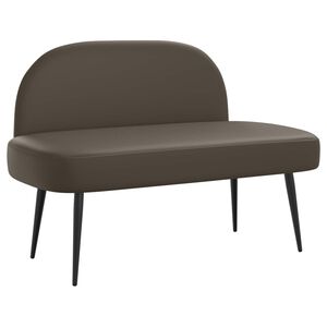 vidaXL Banco tapizado con respaldo Gris 110 x 60 x 76 cm