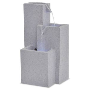 vidaXL Fuente de agua de interior con luz LED de poliresina