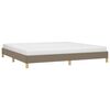 vidaXL Cama sin colch&oacute;n tela gris taupe 200x200 cm