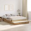 vidaXL Cama con almacenamiento con caj&oacute;n Roble artesanal 160 cm