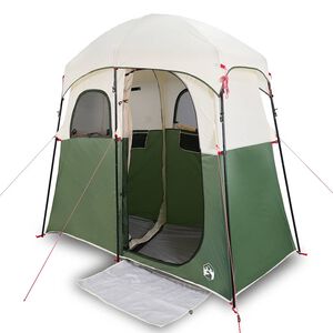 vidaXL Tienda de ducha para 2 personas impermeable verde