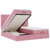 vidaXL Estructura de cama otomana colchones terciopelo rosa 160x200cm