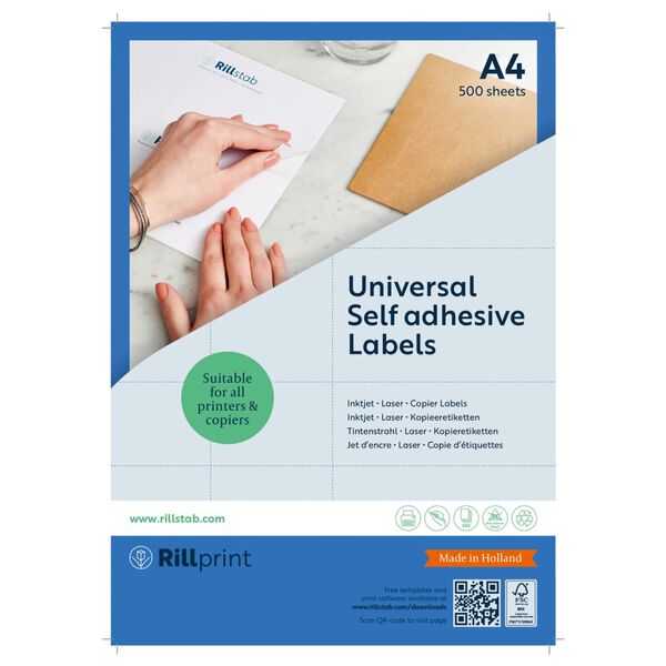 rillprint Etiquetas autoadhesivas 105x37 mm 500 hojas blanco