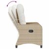 vidaXL Sillón reclinable Beige 56 x 66 x 95cm ratán sintético