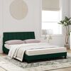 vidaXL Cama con colch&oacute;n Hanko terciopelo verde oscuro 120x200 cm