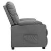 vidaXL Sill&oacute;n reclinable de cuero sint&eacute;tico gris