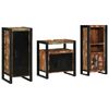 vidaXL Juego de muebles de ba&ntilde;o 3 uds. Multicolor y negro