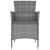 vidaXL Juego de comedor de jardín 11 piezas con cojines gris