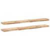vidaXL Estantes flotantes 2 uds madera acacia sin tratar 160x20x4 cm