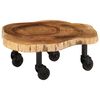 vidaXL Mesa de centro de madera de acacia maciza 60x55x25 cm