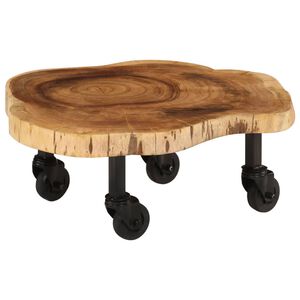 vidaXL Mesa de centro de madera de acacia maciza 60x55x25 cm
