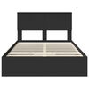 vidaXL Cama con almacenamiento Negro 135 x 190 cm Madera de ingenier&iacute;a
