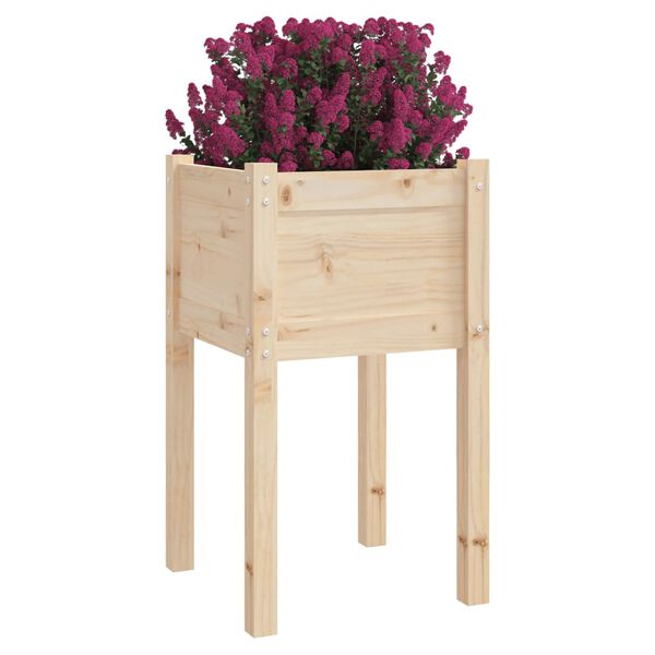 vidaXL Jardineras 2 uds madera maciza de pino 40x40x70 cm