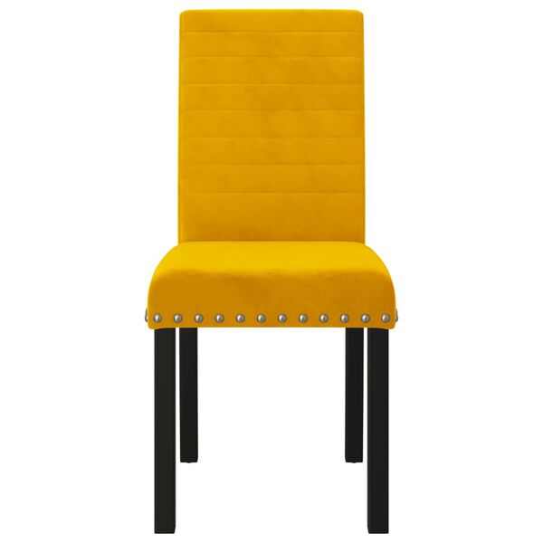 vidaXL Sillas de comedor 6 unidades terciopelo amarillo