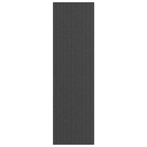 vidaXL Felpudo a rayas negro y gris 115x400 cm