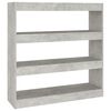 vidaXL Estanter&iacute;a/divisor de espacios gris hormig&oacute;n 100x30x103 cm