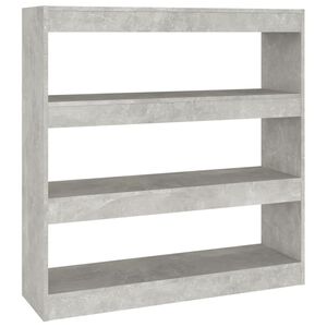 vidaXL Estanter&iacute;a/divisor de espacios gris hormig&oacute;n 100x30x103 cm
