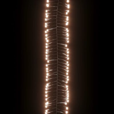 vidaXL Tira de luces de racimo con 1000 LED PVC blanco cálido 11 m