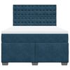 vidaXL Cama box spring con colch&oacute;n terciopelo azul 140x200 cm