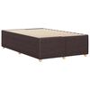 vidaXL Estructura de cama sin colch&oacute;n tela marr&oacute;n oscuro 120x200 cm