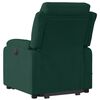 vidaXL Sill&oacute;n masaje reclinable elevable terciopelo verde oscuro