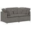 vidaXL Sof&aacute; modular con cojines de tela de pana gris claro