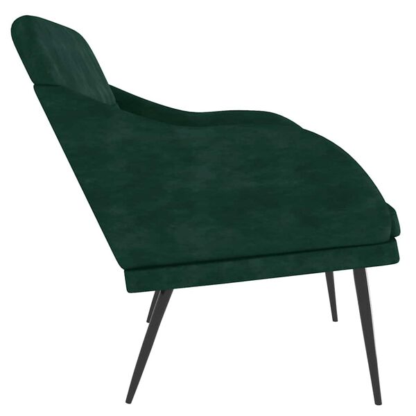 vidaXL Banco de terciopelo verde oscuro 110x76x80 cm