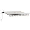 vidaXL Tela de toldo Gris claro y blanco. 600 x 350 cm Poli&eacute;ster