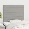 vidaXL Cabecero de cama gris claro 100x5x118/128 cm Tela