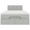 vidaXL Cama otomana con colch&oacute;n 120x190 cm terciopelo gris claro