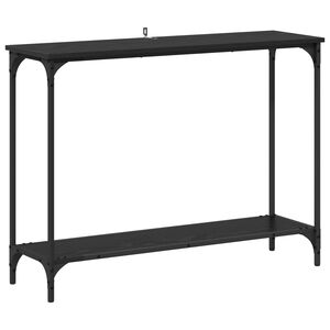 vidaXL Mesa Consola Roble negro 101 x 30.5 x 75 cm