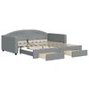 vidaXL Sof&aacute; cama nido con cajones tela gris claro 100x190 cm