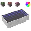 vidaXL Mesa de centro y LED madera ingenier&iacute;a gris hormig&oacute;n 90x50x30cm