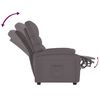 vidaXL Sill&oacute;n reclinable de cuero sint&eacute;tico gris
