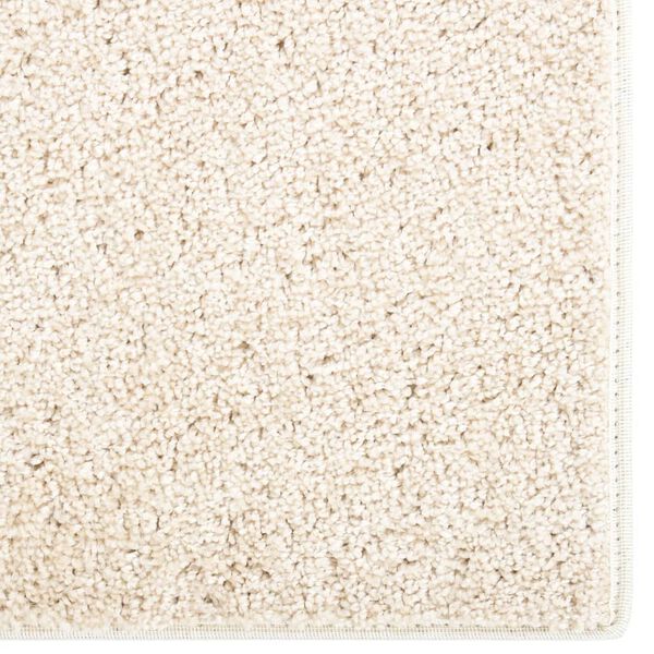 vidaXL Alfombra de pelo suave antideslizante beige 115x170 cm