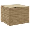 vidaXL Caja de almacenaje de jardín ratán sintético beige mezcla 291L