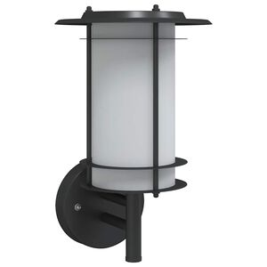 vidaXL Aplique de exterior de acero inoxidable negro