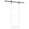 vidaXL Puerta Corredera 83 x 211 cm Madera de pino maciza y vidrio