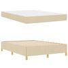 vidaXL Estructura de cama con colch&oacute;n Crema 140 x 190 cm tela