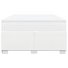 vidaXL Cama box spring con colch&oacute;n cuero sint&eacute;tico blanco 160x200 cm