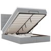 vidaXL Estructura cama otomana con colch&oacute;n tela gris claro 140x190 cm
