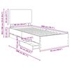 vidaXL Estructura de cama Negro 90 x 200 cm Madera Ingenieril
