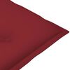 vidaXL Sillas de jard&iacute;n 2 uds madera maciza teca y cojines rojo tinto