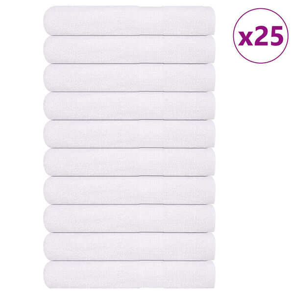 vidaXL Toallas FROGN 25 uds blanco 100x200 cm 360 g/m&sup2;