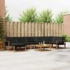 vidaXL Conjunto de sof&aacute;s de exterior con coj&iacute;n 22 pcs Natural y negro